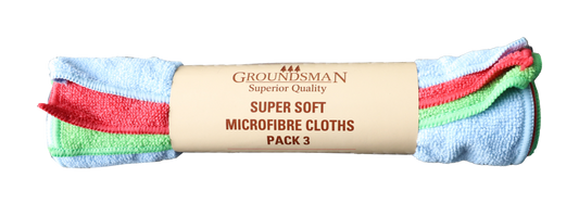 Groundsman Super Soft Microfibre Cloths 40 x 30cm Pack 3