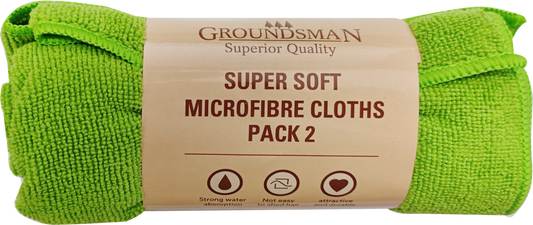 Groundsman Super Soft Microfibre Cloths 36 x 36cm Pack 2