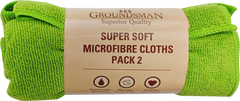 Groundsman Super Soft Microfibre Cloths 36 x 36cm Pack 2