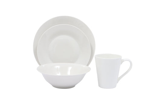 Basiks White Porcelain Dinner Set 12 Piece