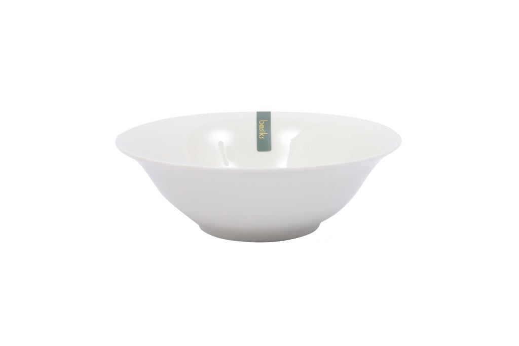 Basiks White Porcelain Bowl 7"