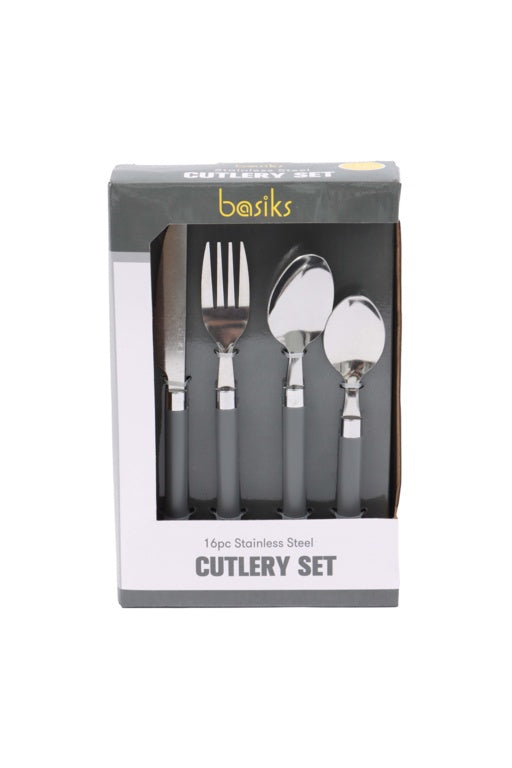 Basiks Stainless Steel Cutlery Set 16 Piece