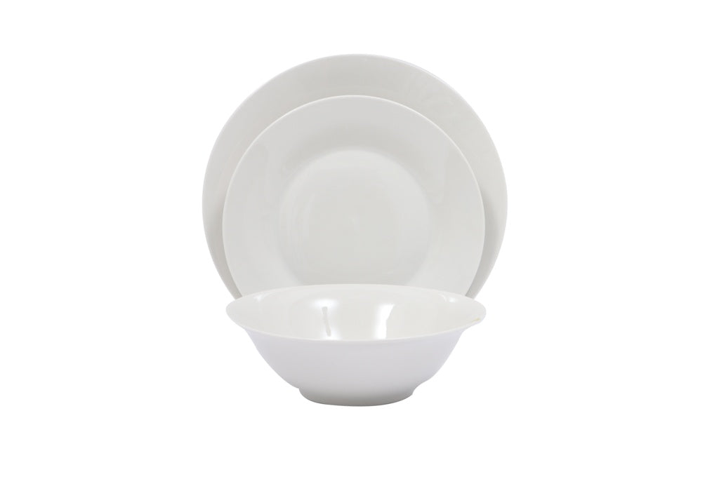 Basiks White Porcelain Dinner Set 12 Piece