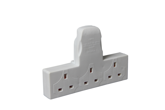 Securlec T Shaped 3 Way Plug In Adaptor 13A 240V