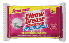 Elbow Grease Non Scratch Scourer Sponge Pack 2
