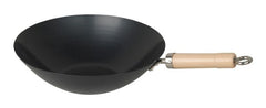 CookEveryday Carbon Steel Non Stick Wok With Wooden Handle 27cm
