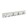 Securit White Hat & Coat Board 6 Chrome Plated Double Hooks