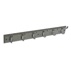 Securit Grey Hat & Coat Board 6 Chrome Plated Hooks