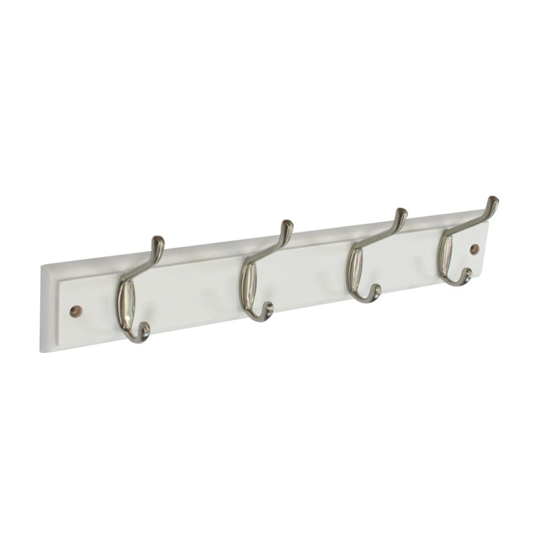 Securit White Hat & Coat Board 4 Satin Hooks