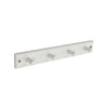 Securit Wood Hook Rail With 4 Hooks White
