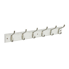 Securit White Hat & Coat Board 6 Satin Hooks
