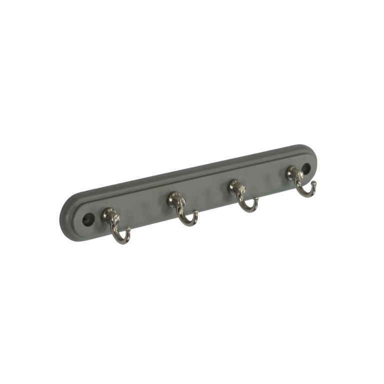 Securit Grey Hat & Coat Board 4 Satin Hooks
