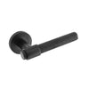 Smiths Architectural Knurled Loop Lever On Rose Black
