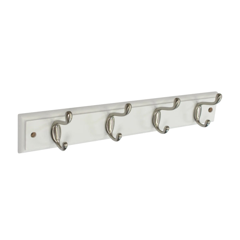 Securit White Hat & Coat Board 4 Satin Hooks