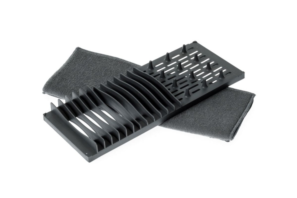 Casa & Casa 2 In 1 Drying Mat With Rack Grey