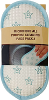 Groundsman Microfibre All Purpose Cleaning Pads Pack 3