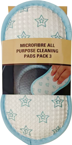 Groundsman Microfibre All Purpose Cleaning Pads Pack 3