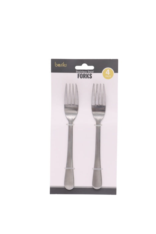 Basiks Stainless Steel Forks Pack 4