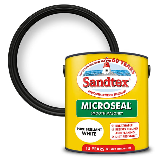 Sandtex Retail Smooth Masonry Paint 2.5L Brilliant White