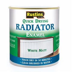 Rustins Quick Dry Radiator Paint White Matt 250ml
