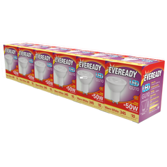 Eveready LED GU10 Pack 6 3000k/345lm