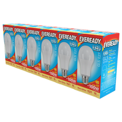 Eveready LED GLS ES E27 Pack 6 3000k/1521lm