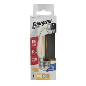 Energizer Filament LED Candle E27 Dimmable 5w 470lm