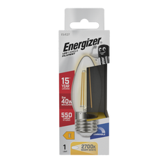 Energizer Filament LED Candle E27 Dimmable 5w 470lm