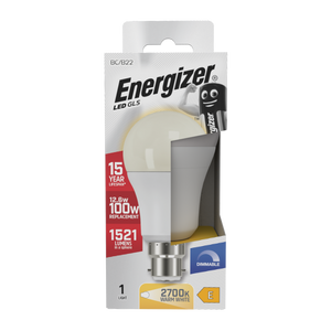 Energizer LED GLS B22 Dimmable 12.6w 1521lm