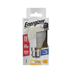 Energizer LED Golf 470lm Opal B22 Dimmable 4.2w