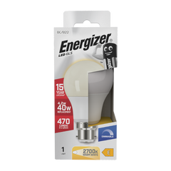 Energizer LED GLS B22 2700k Dimmable 470lm