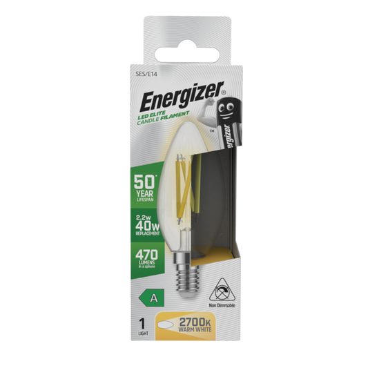 Energizer E14 A Rated Candle 2700k 2.2w