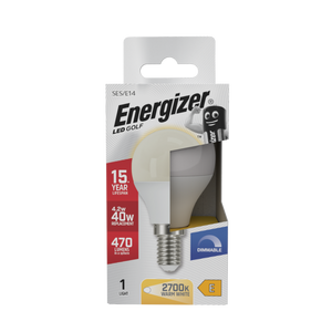 Energizer LED Golf 470lm Opal E14 Dimmable 4.2w