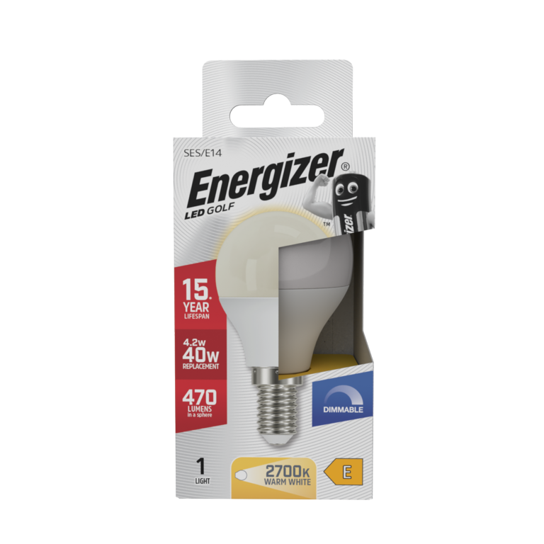 Energizer LED Golf 470lm Opal E14 Dimmable 4.2w