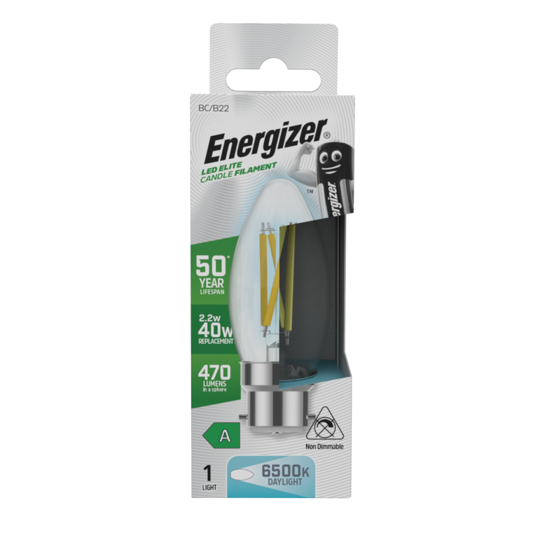 Energizer B22 A Rated Candle 2700k 2.2w