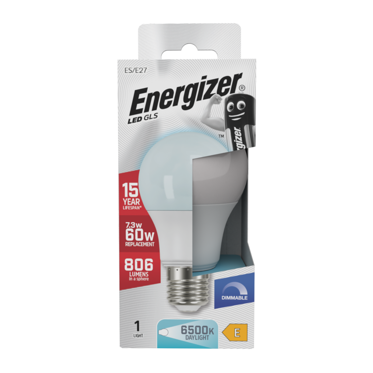 Energizer LED GLS E27 Daylight Dimmable 7.3w 806lm
