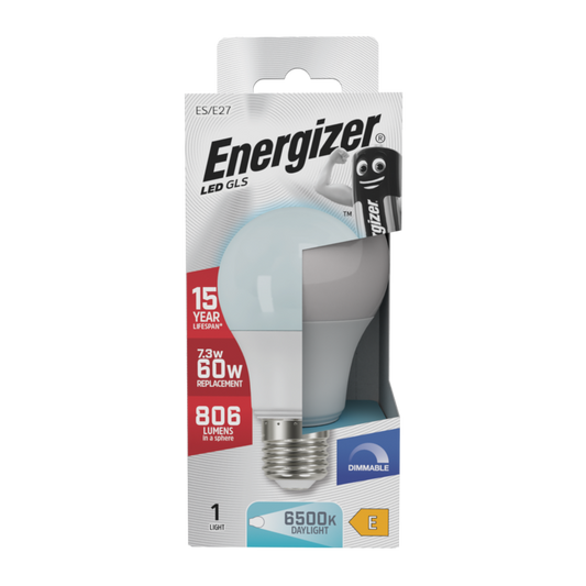 Energizer LED GLS E27 Daylight Dimmable 7.3w 806lm