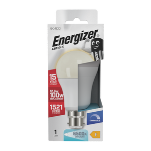 Energizer LED GLS B22 6500k Dimmable 12.6w 1521lm