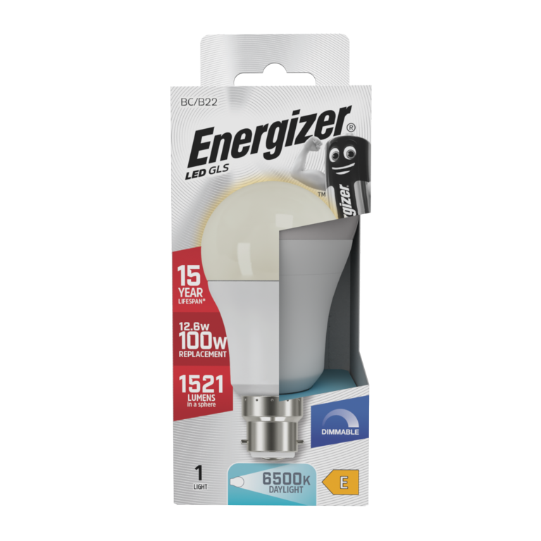 Energizer LED GLS B22 6500k Dimmable 12.6w 1521lm