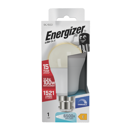 Energizer LED GLS B22 6500k Dimmable 12.6w 1521lm