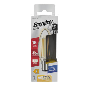 Energizer Filament LED Candle B15 Dimmable 5w 550lm