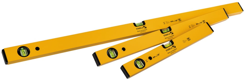 Stabila 70s Single Plumb Box Section Level Set 3 Piece