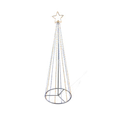 Premier Black LED Pyramid Tree 1.4m 332 Lights Indoor Outdoor Christmas Decor