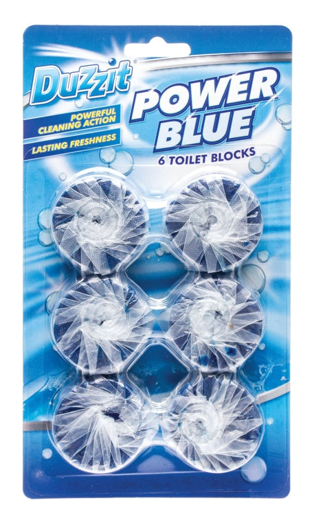 Duzzit Power Blue Toilet Block Pack 6