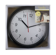 Basiks 23cm Quartz Wall Clock Silver