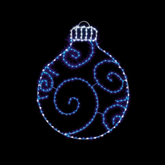 Premier Twinkling FlexiBrights Bauble 245 LEDs 78x59 Blue/White