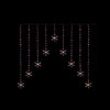 Premier FlexiBrights Snowflake V Curtain With 267 LEDs Rainbow 1.2m