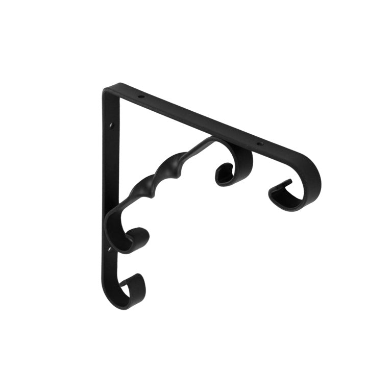 Securit Ornamental Scroll Bracket Black 150x150mm