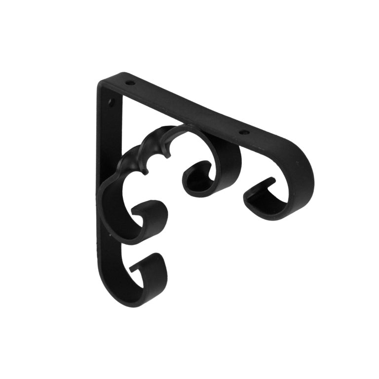 Securit Ornamental Scroll Bracket Black 100x100mm