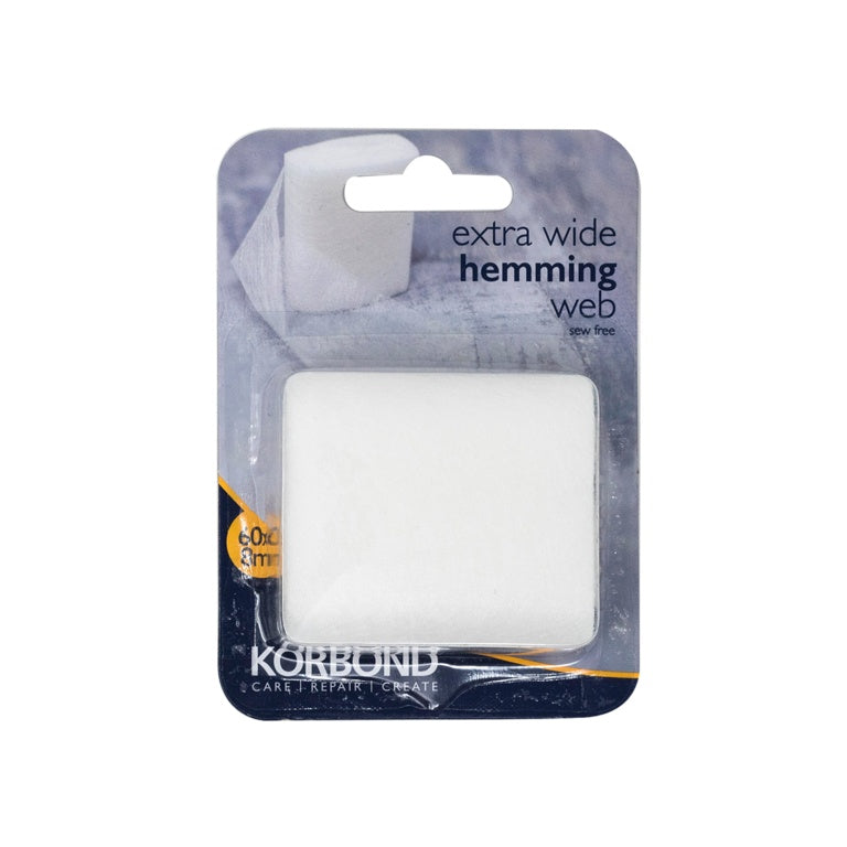 Korbond Extra Wide Hemming Web 60mm 8m